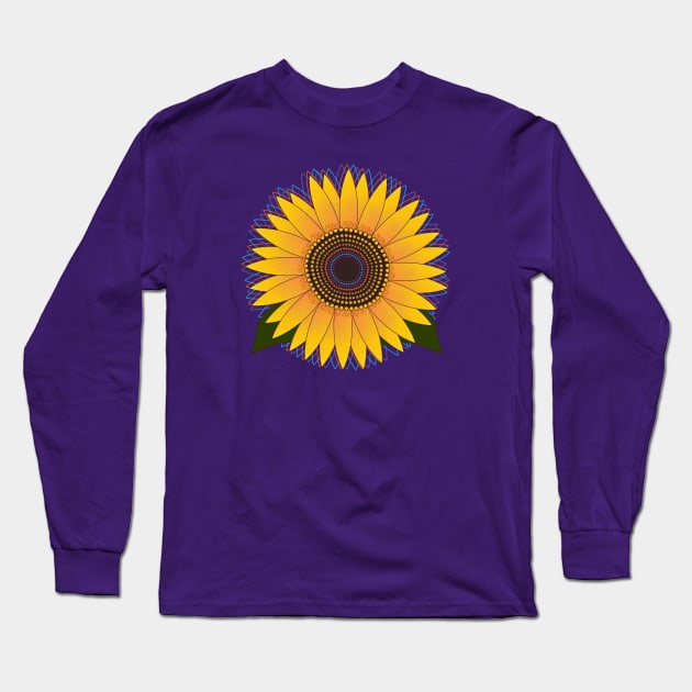 Sunny Sunflower Long Sleeve T-Shirt by moose_cooletti